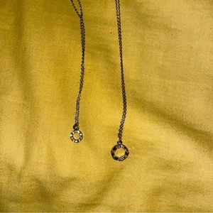 “Circle Of Life” Silver Necklace And Earring Set With 2 Rings